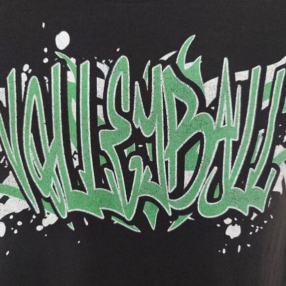 Vintage Virgin Valley Bulldogs T Shirt Mens Size Small Black Y2K Volleyball - Picture 2 of 6